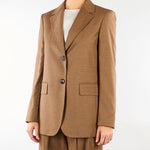 Blazer Terra monopetto in flanella di lana MSTEDITO 54 MAX MARA STUDIO 