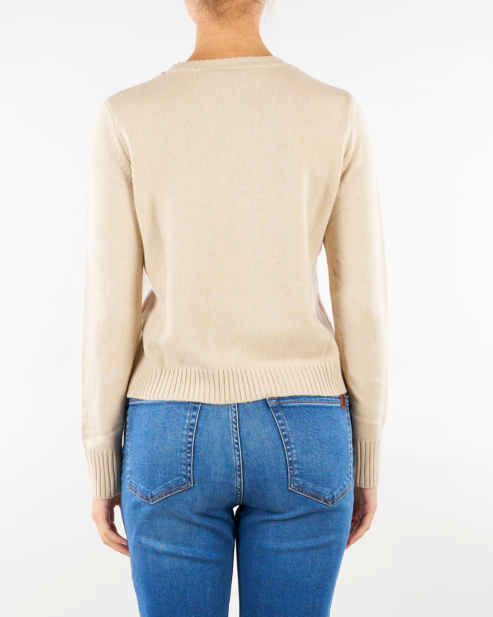 Maglia Beige in lana e cachemire Argyle MSTFARAONE 1 MAX MARA STUDIO 