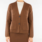 Cardigan Cuoio in lana e cachemire MSTFILTRO 6 MAX MARA STUDIO 