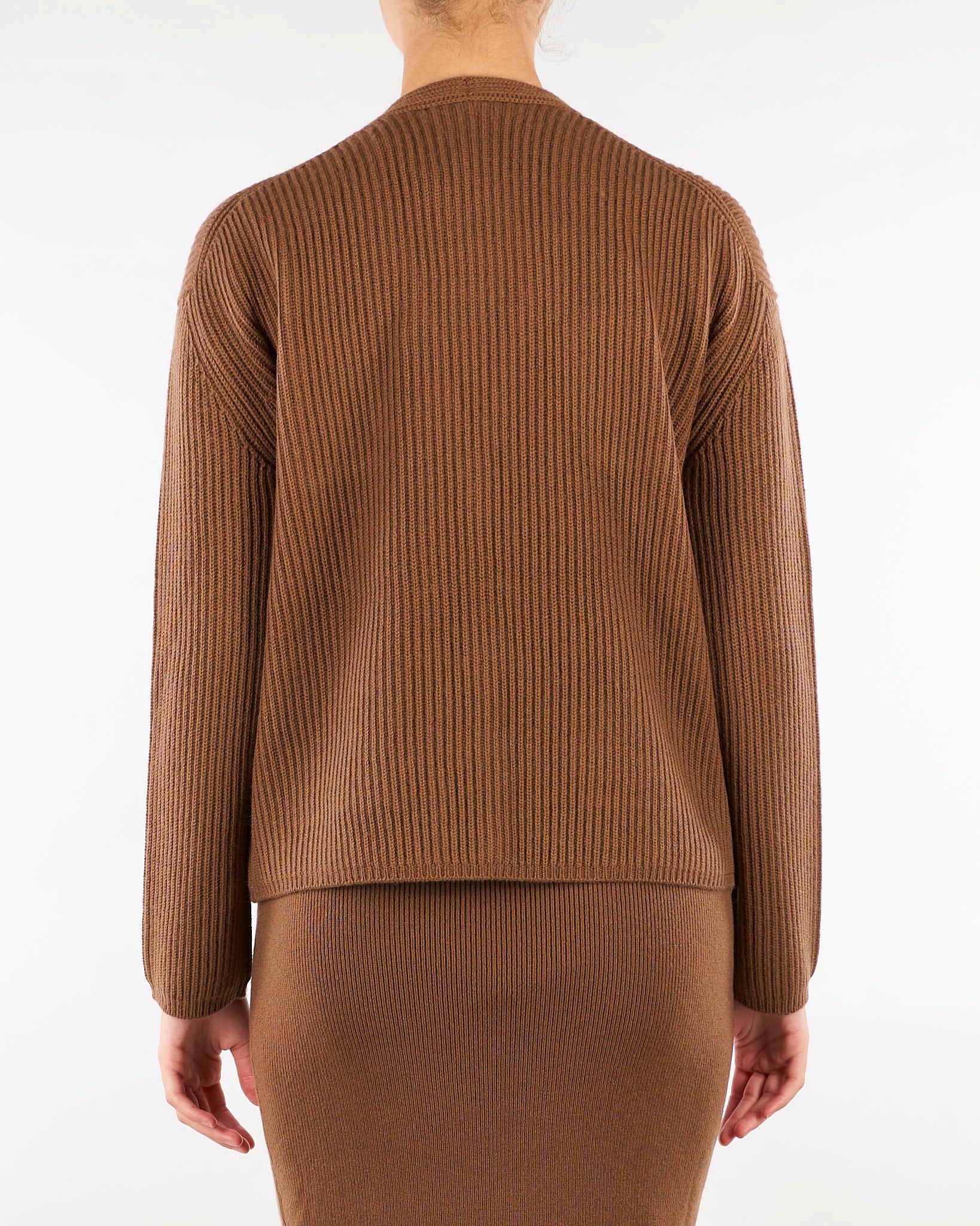 Cardigan Cuoio in lana e cachemire MSTFILTRO 6 MAX MARA STUDIO 