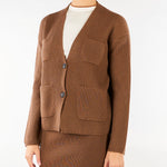Cardigan Cuoio in lana e cachemire MSTFILTRO 6 MAX MARA STUDIO 