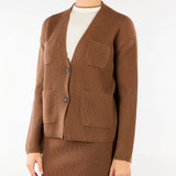 Cardigan Cuoio in lana e cachemire MSTFILTRO 6 MAX MARA STUDIO 