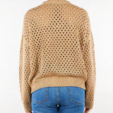 Maglia Beige boxy in cotone con paillette MSTGEYSER 1 MAX MARA STUDIO 