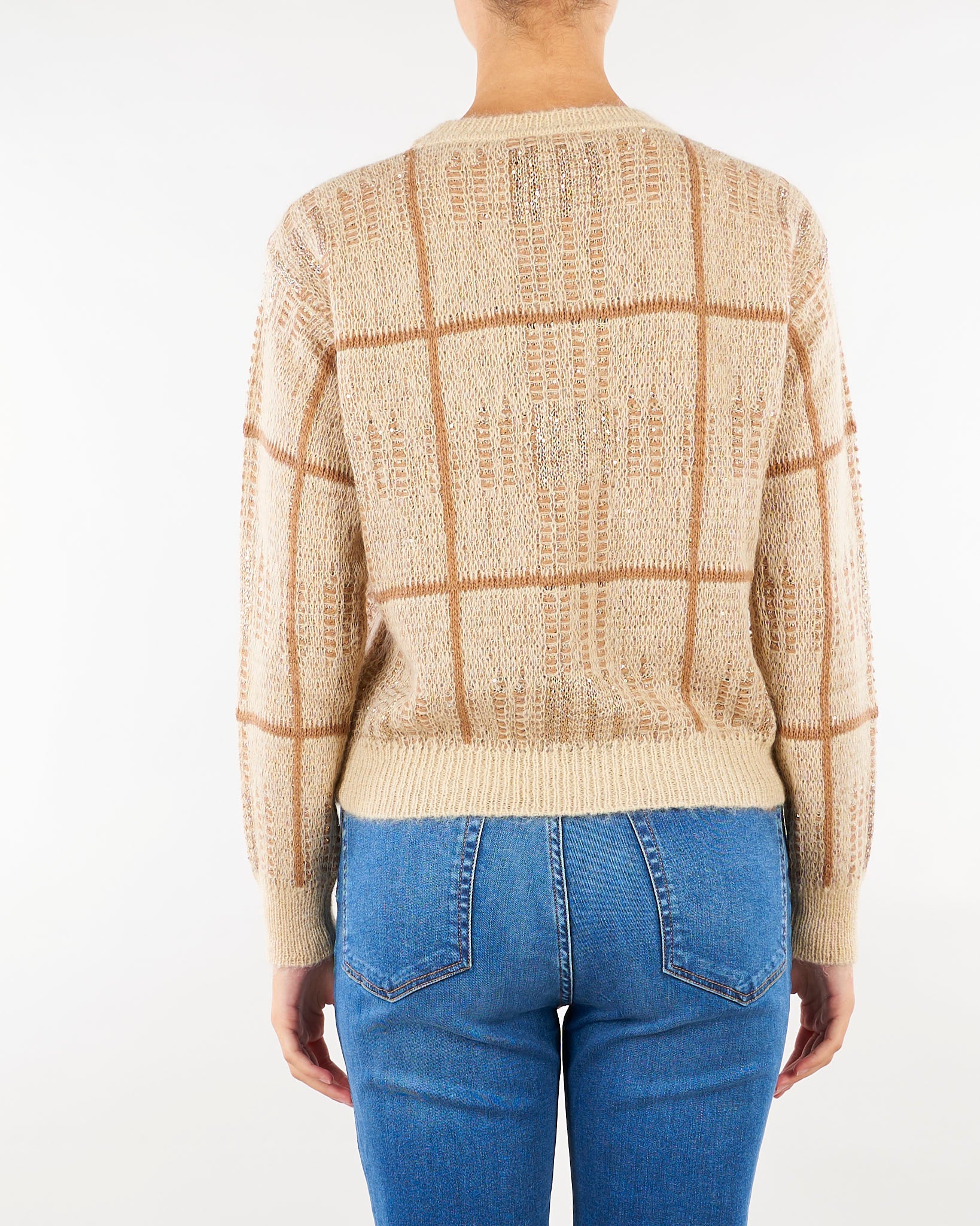 Maglia Beige boxy in lana, mohair e cachemire MSTGONDOLA 2 MAX MARA STUDIO 