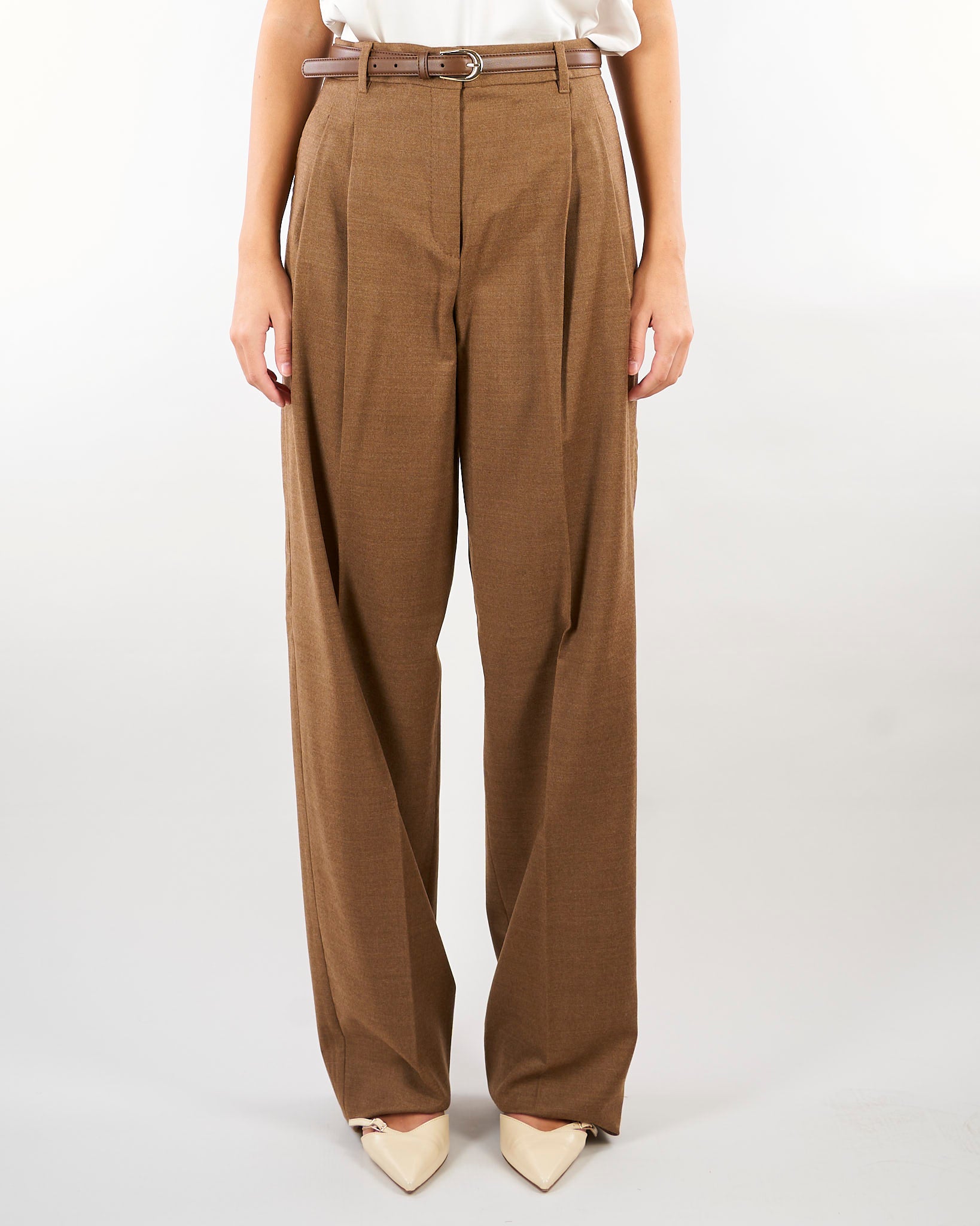 Pantalone Terra in flanella di lana MSTLAGO 54 MAX MARA STUDIO 
