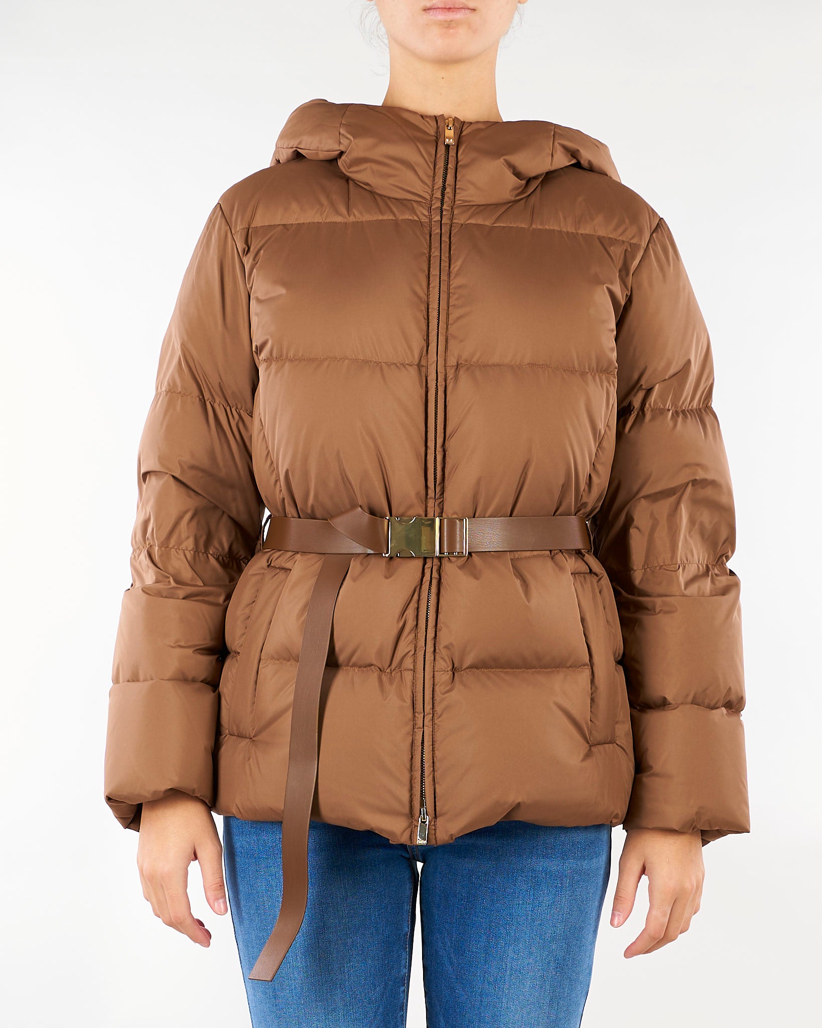 Piumino Nocciola con cintura MSTLANA 3 MAX MARA STUDIO 