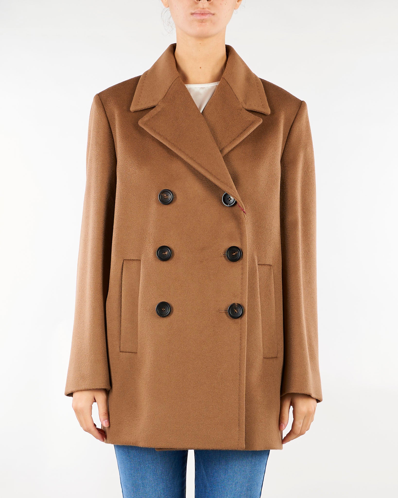 Cappotto Cammello corto doppiopetto MSTMAGENTA 95 MAX MARA STUDIO 