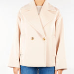 Caban Crema doppiopetto in drap di lana MSTSNOB 83 MAX MARA STUDIO 