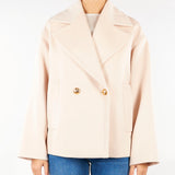 Caban Crema doppiopetto in drap di lana MSTSNOB 83 MAX MARA STUDIO 
