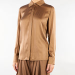 Camicia Cuoio in raso di seta MSTXERO 94 MAX MARA STUDIO 