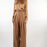 Camicia Cuoio in raso di seta MSTXERO 94 MAX MARA STUDIO 
