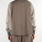 Giacca Fango Bomber Combinata doppiopetto M6FAH1 B7517 MEIMEIJ 