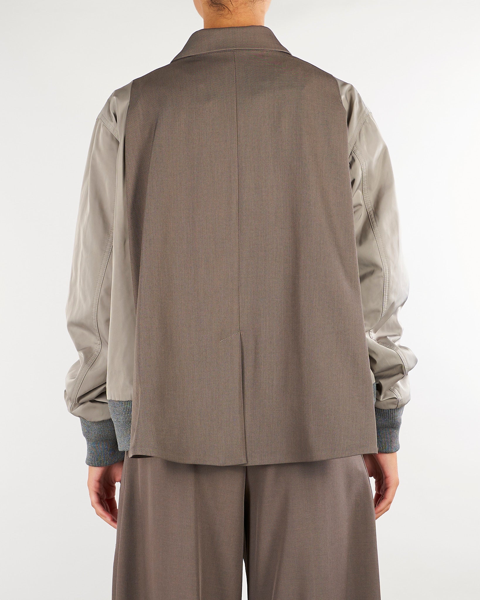 Giacca Fango Bomber Combinata doppiopetto M6FAH1 B7517 MEIMEIJ 