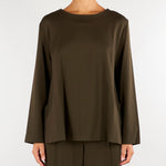 Blusa Verde girocollo dalla linea morbida M6FB05 464 MEIMEIJ 
