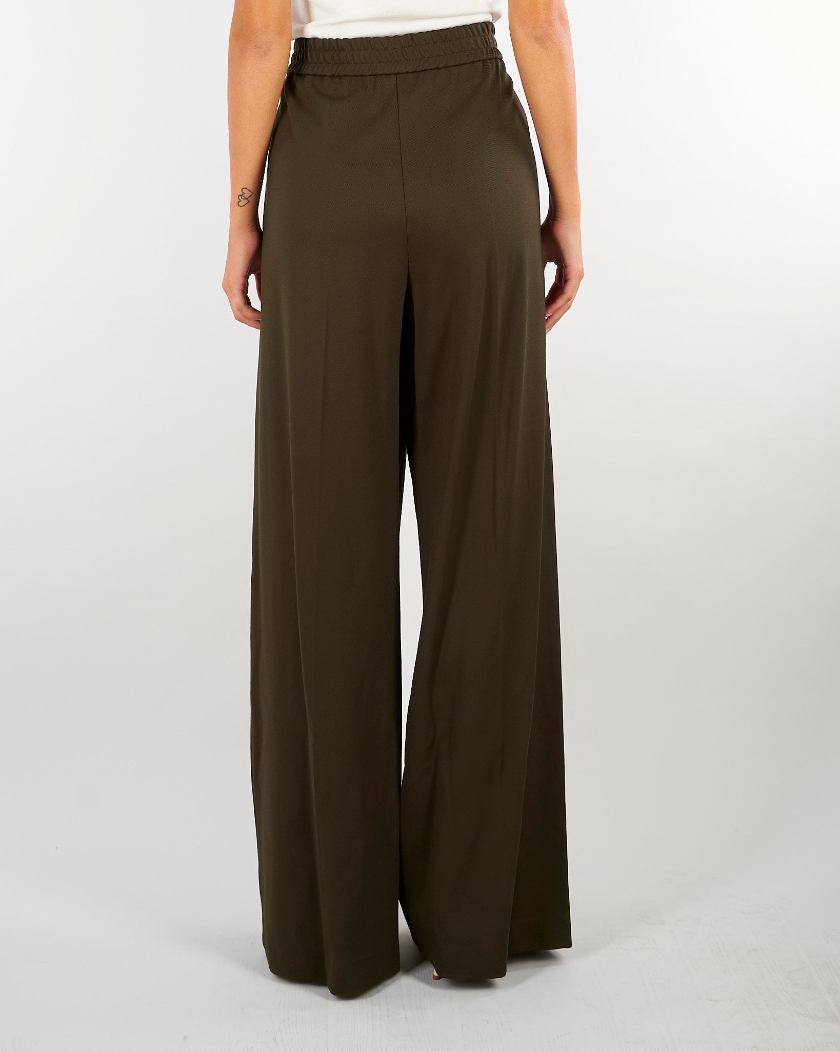 Pantalone Verde a gamba dritta con elastico M6FB30 464 MEIMEIJ 