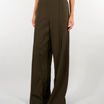 Pantalone Verde a gamba dritta con elastico M6FB30 464 MEIMEIJ 
