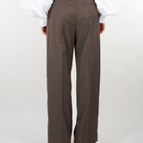 Pantalone Coffee wide leg M6FI01 444 MEIMEIJ 