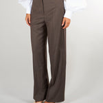 Pantalone Coffee wide leg M6FI01 444 MEIMEIJ 