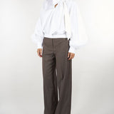 Pantalone Coffee wide leg M6FI01 444 MEIMEIJ 