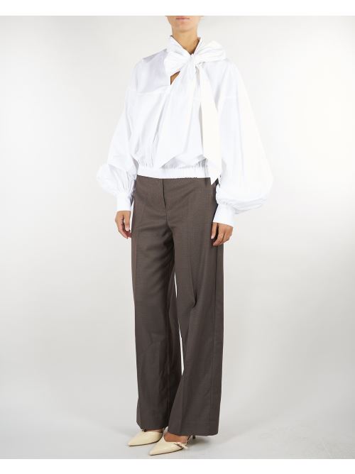 Pantalone Coffee wide leg M6FI01 444 MEIMEIJ 