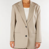 Giacca Beige monopetto oversize M6FL00 765 MEIMEIJ 