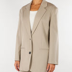 Giacca Beige monopetto oversize M6FL00 765 MEIMEIJ 