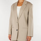 Giacca Beige monopetto oversize M6FL00 765 MEIMEIJ 