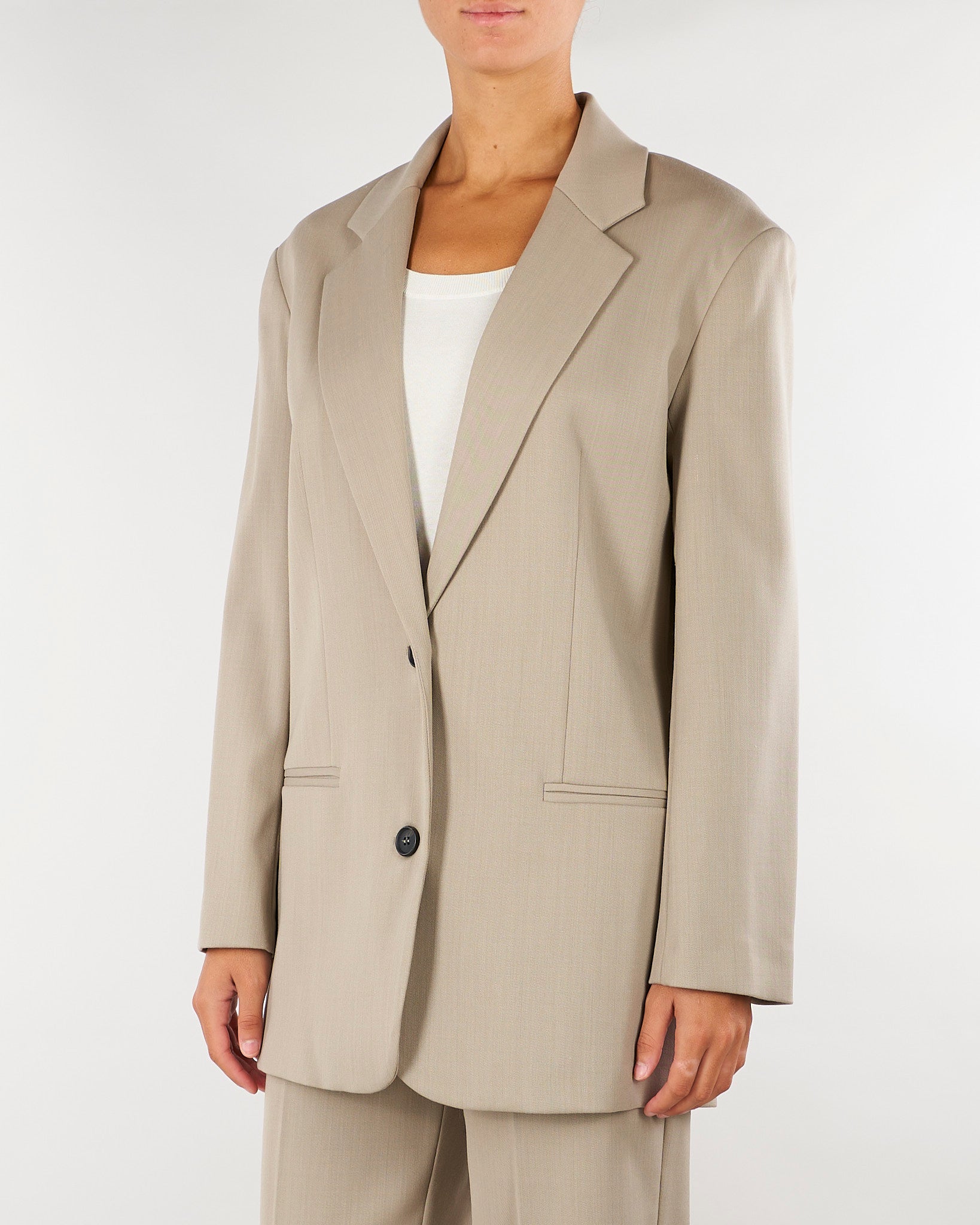 Giacca Beige monopetto oversize M6FL00 765 MEIMEIJ 