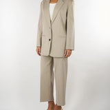 Pantalone Beige dalla linea classica in misto lana M6FL03 765 MEIMEIJ 