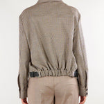 Camicia Beige fantasia pied de poule M6IAC1 P4710 MEIMEIJ 