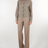 Camicia Beige fantasia pied de poule M6IAC1 P4710 MEIMEIJ 