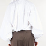 Camicia Bianco in cotone con fiocco M6IAF2 791 MEIMEIJ 