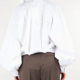 Camicia Bianco in cotone con fiocco M6IAF2 791 MEIMEIJ 