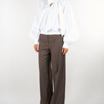 Camicia Bianco in cotone con fiocco M6IAF2 791 MEIMEIJ 