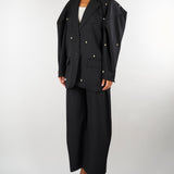 Blazer Nero sartoriale con dettaglio perle M6IAH8 100 MEIMEIJ 