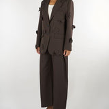 Pantalone Cioccolato sartoriale M6IAHA 481 MEIMEIJ 
