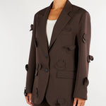 Blazer Cioccolato oversize con applicazioni M6IAHG 481 MEIMEIJ 