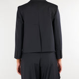 Giacca Nero cropped con dettagli floreali tridimensionali M6IH10 100 MEIMEIJ 