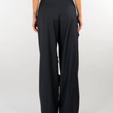 Pantalone Nero palazzo con applicazioni floreali tridimensionali M6IH13 100 MEIMEIJ 
