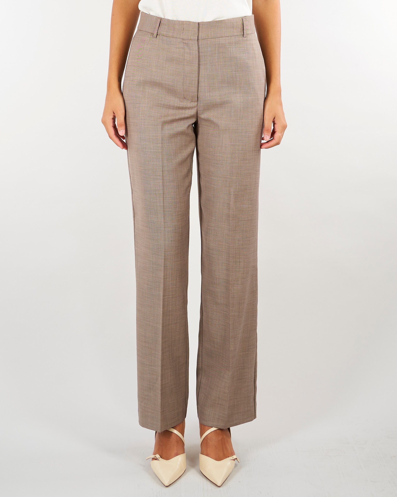 Pantaloni Taupe dalla linea dritta M6II00 513 MEIMEIJ 