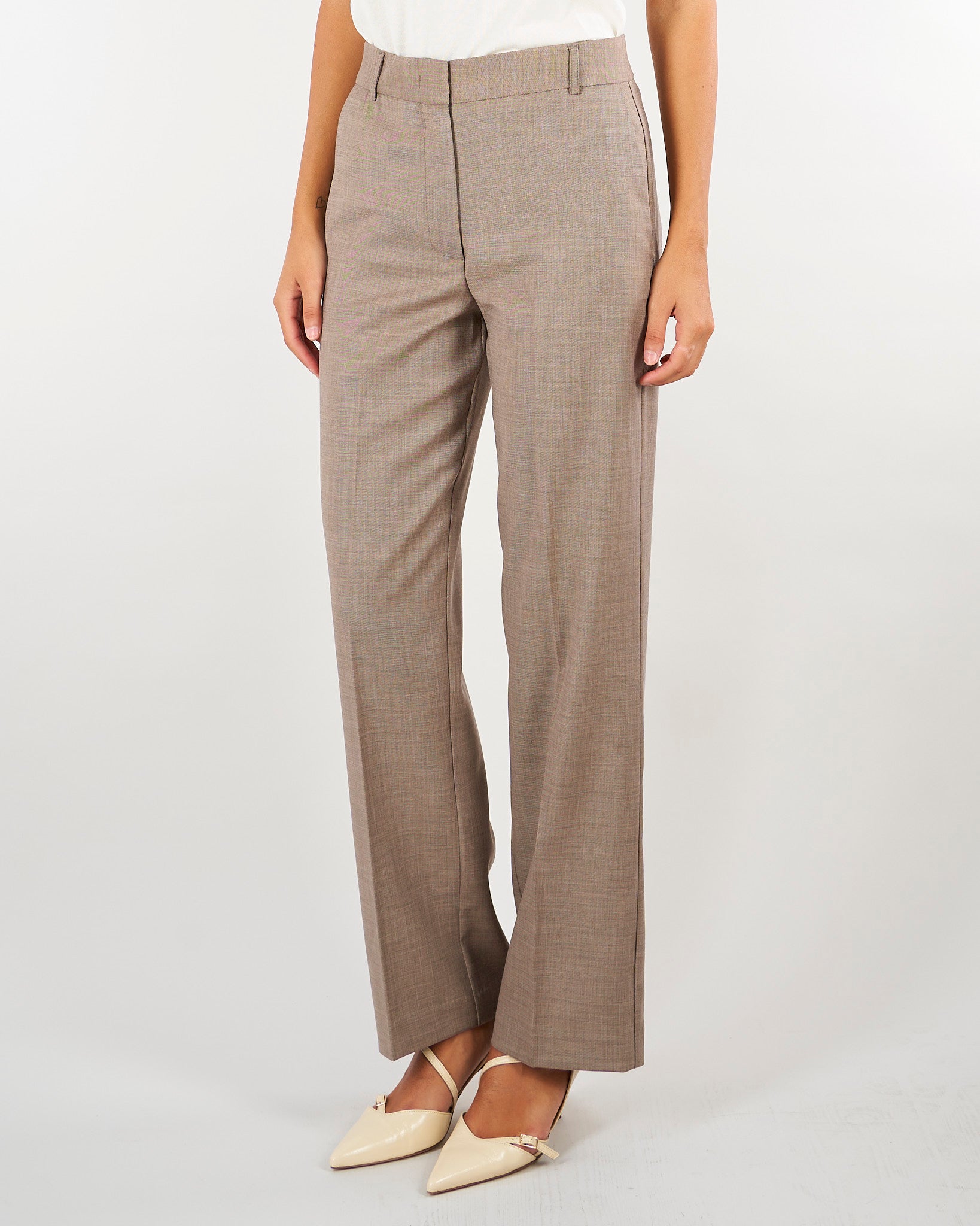 Pantaloni Taupe dalla linea dritta M6II00 513 MEIMEIJ 