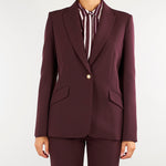 Giacca Bianca Bordeaux monopetto con bottone gold BIANCA 565 NENETTE 
