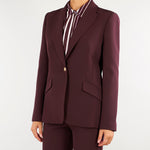 Giacca Bianca Bordeaux monopetto con bottone gold BIANCA 565 NENETTE 