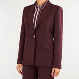 Giacca Bianca Bordeaux monopetto con bottone gold BIANCA 565 NENETTE 