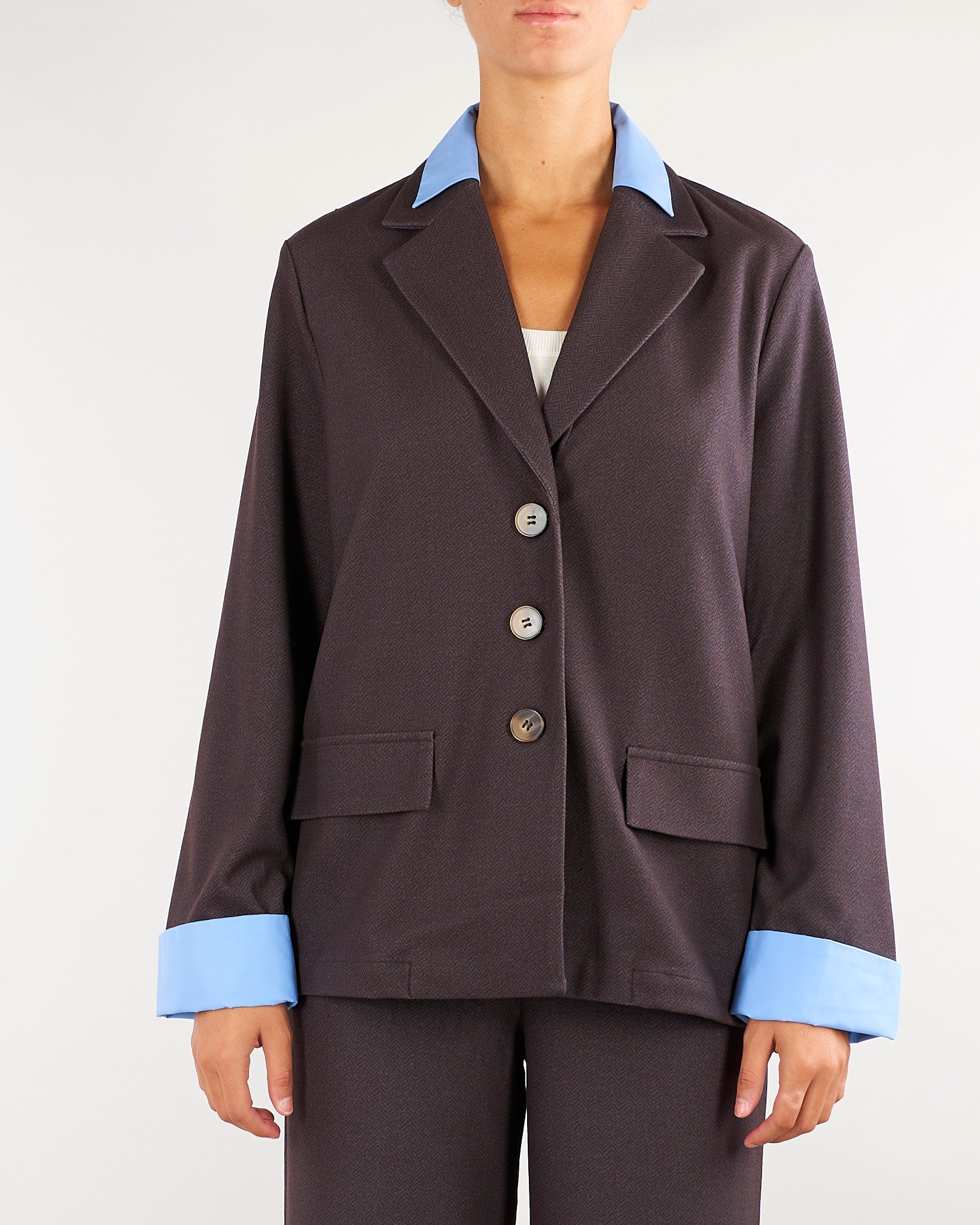 Giacca Bresca Cacao con effetto camicia BRESCA 604 NENETTE 