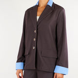 Giacca Bresca Cacao con effetto camicia BRESCA 604 NENETTE 