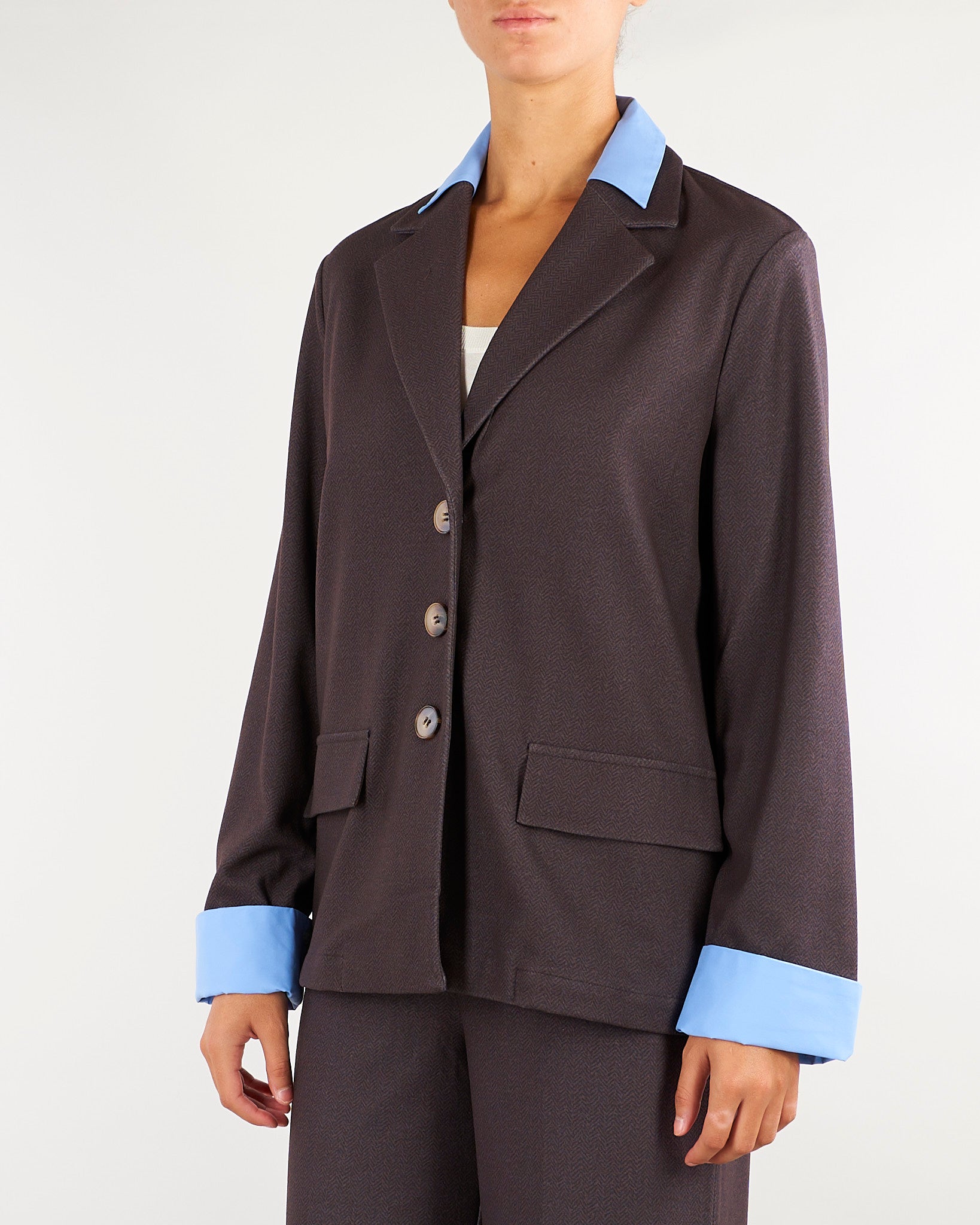 Giacca Bresca Cacao con effetto camicia BRESCA 604 NENETTE 