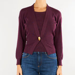 Cardigan Cast Bordeaux con bottone gold CAST 565 NENETTE 
