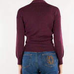 Cardigan Cast Bordeaux con bottone gold CAST 565 NENETTE 