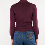 Cardigan Cast Bordeaux con bottone gold CAST 565 NENETTE 